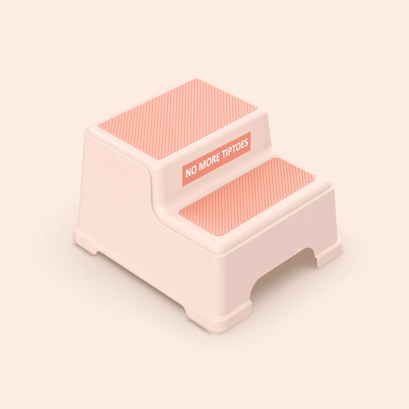 
China Soft-Grip Non-slip Cheap Safety Toddlers Plastic Child 2 Step Stool for Bathroom 
