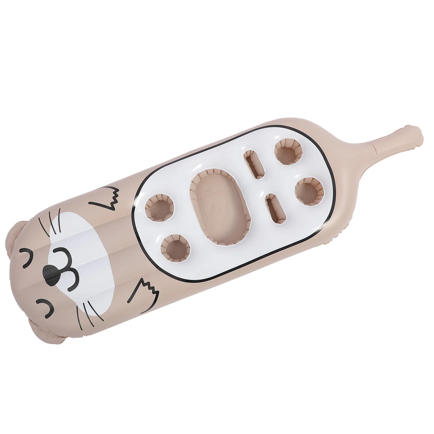 

Inflatable PVC Drink Holder flotation pad Cartoon animal Otter Floating Drink Cup holder outdoor swimming pool Accessories