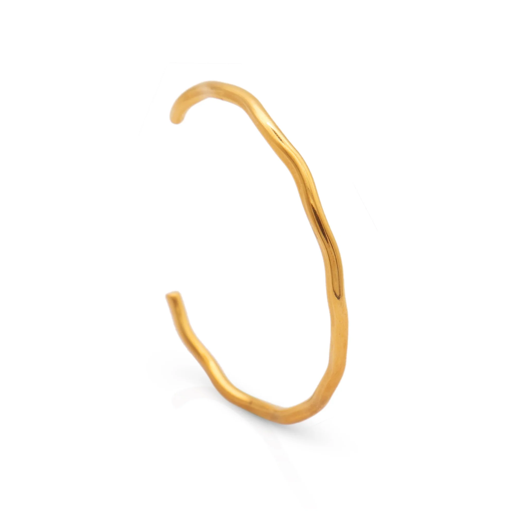 

Chris April in stock Fashion Jewelry 316L stainless steel PVD gold plated Minimalist cuff bracelet