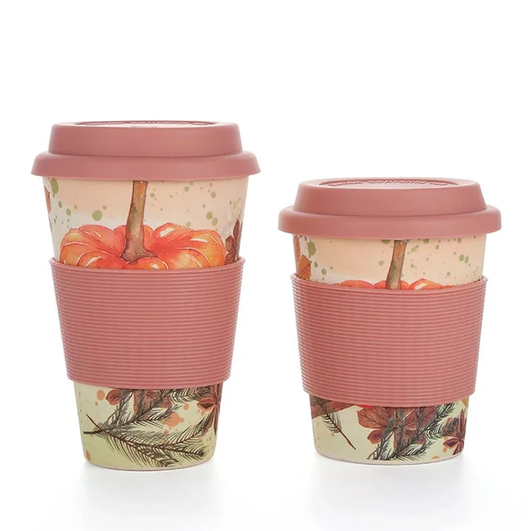 

wholesale high quality mugs bamboo fiber reusable bamboo coffee cup with lid, Any pantone color