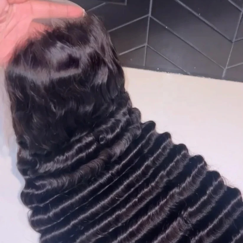 Wholesale 13x4 Lace Frontal Wigs for Black Women Full Density Deep Wave Raw Indian Hair Wigs Natural Lace Front Wig Human Hair