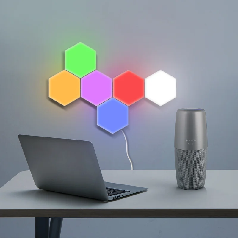 
IR 2020 hexagon light electronics touch sensor wall lamp activated lamps bedisde hexagon honeycomb Quantum led modular light 