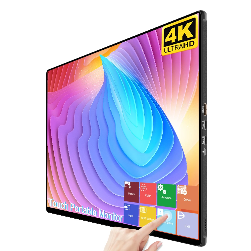 

SIBOLAN 15.6 Inch Hdr Thin HD Resolution High End Uhd Gaming Type-c Ips Display Portable 4K Touch Screen Dual Monitor