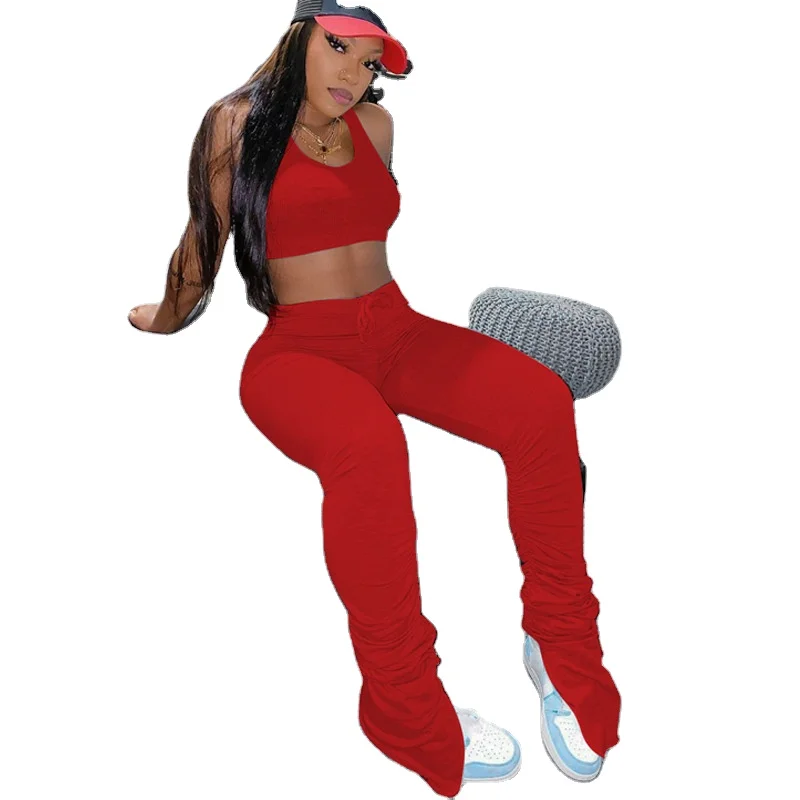 

summer 2021 skinny two pieces set High elastic fitness tracksuit stretch outwear slim Leggings Sportswear, Picture shows
