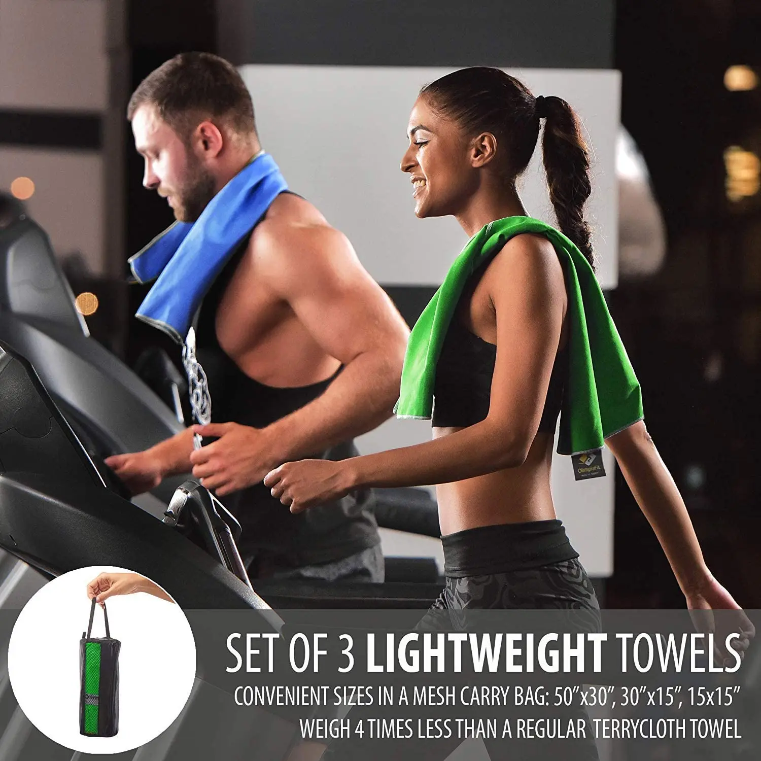 Microfiber sport gym towel 