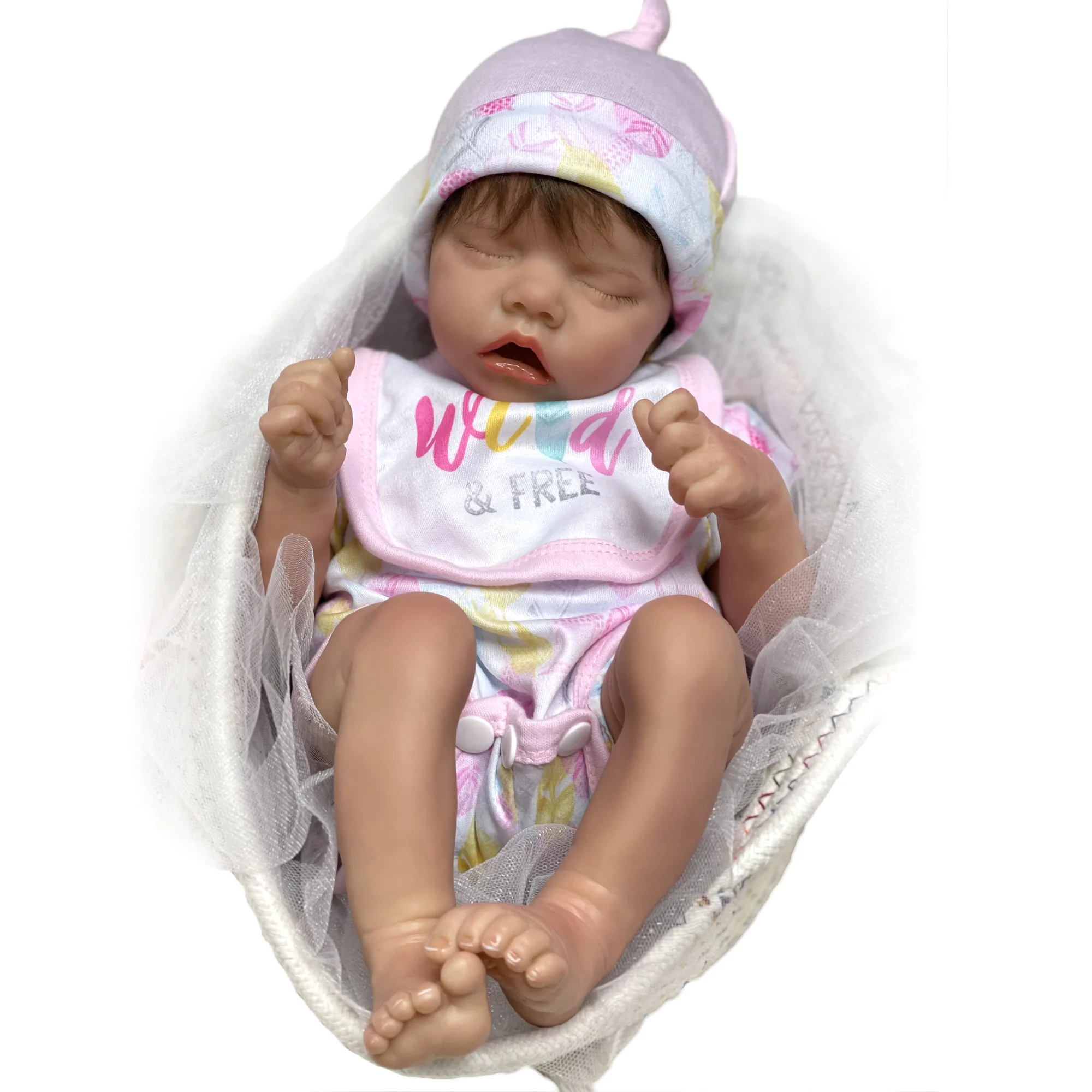 

16 Inch Reborn Baby Dolls Realistic Artist Painted Lifelike Bebe Newborn Soft Silicone Vinyl Toys For Children's Gift
