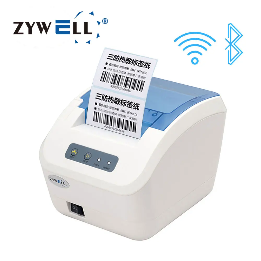 

Zywell Thermal Label Printing Machine ZYWELL Roll Sticker Printer Products Price Tag Barcode Printer