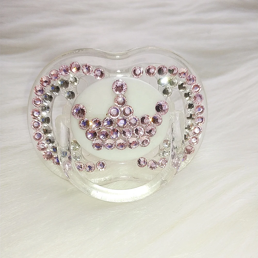 Sucette Personnalisee Avec Des Strass Scintillants Pour Bebe Avec Couronne Scintillante En Cristal Rose Pour Nouveau Ne En Diamant Tetine Factice Buy De Silicium Cristal Bebe Sucette Clip Lettre Mignon Personnalise Bebe Chargeur Fruits Sucette Clip