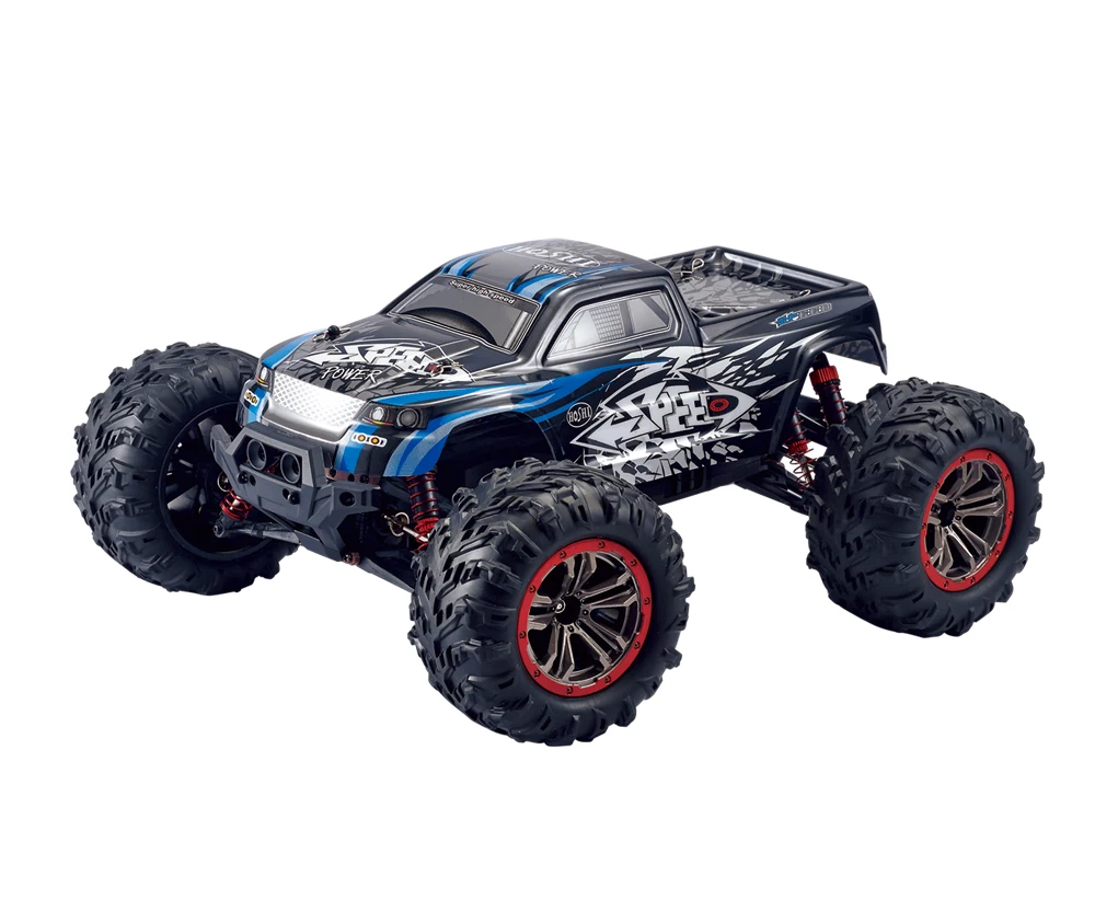 

Hot HOSHI N516 RC Car High Speed RC Truck 1/10 2.4GHZ 4WD 46km/h Supersonic Monster Water Resistant Off-Road Vehicle Toy Gift, Red/blue