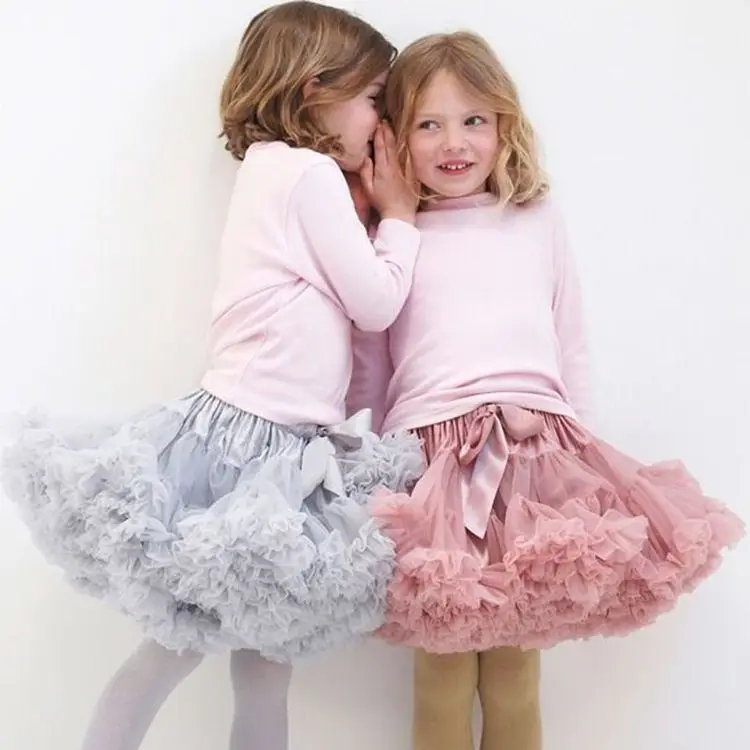 

new Baby Girls Tutu Skirt Ballerina Pettiskirt Layer Fluffy Children Ballet Skirt For Party Dance Princess Girl Tulle Mini skirt