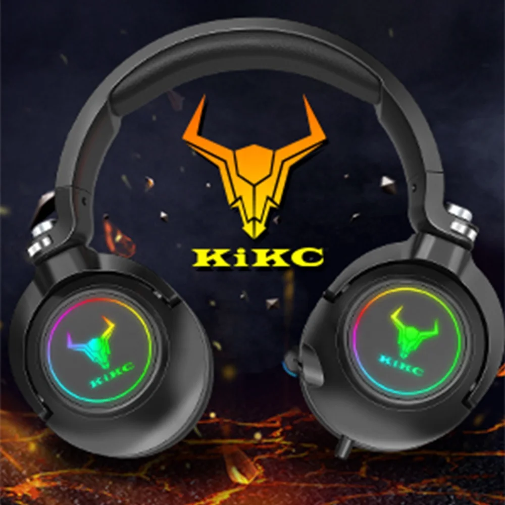 

KIKC ET600 Custom Logo Stereo Gaming Headsets With Mic For Ps4 Pc 3.5mm Wired Headphones