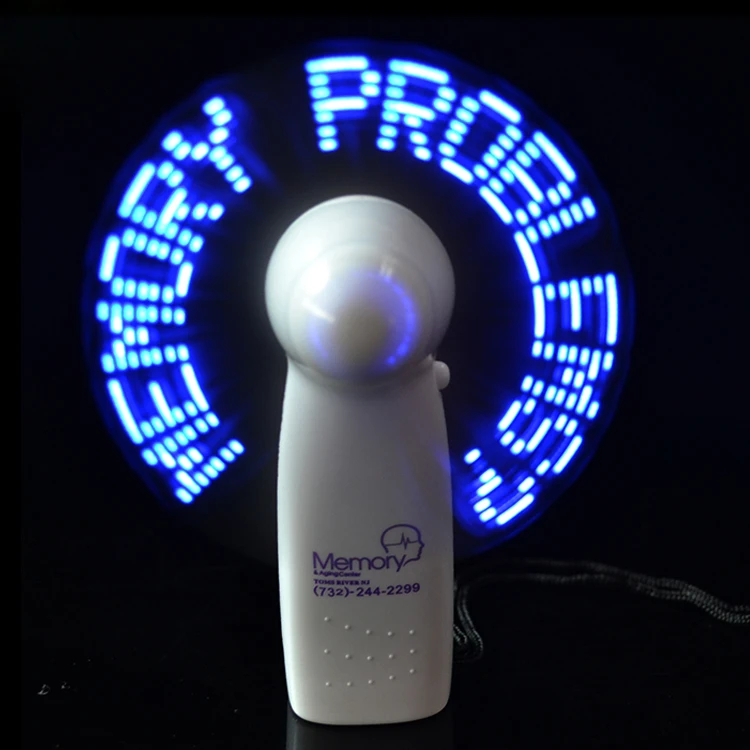 

portable led mini USB hand stand cooling fan with programmable text massage