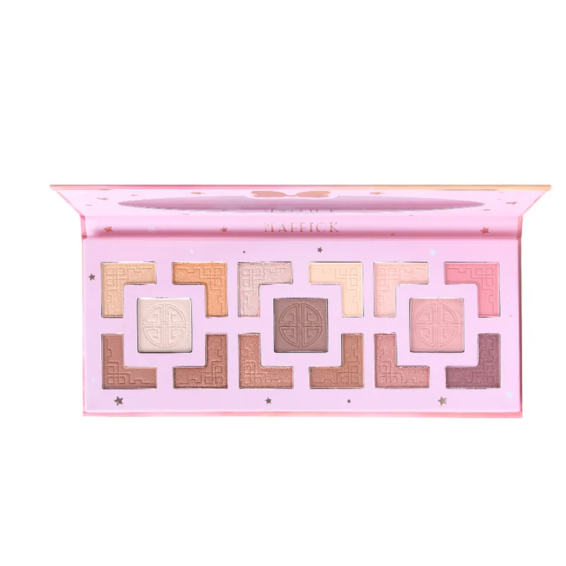 

15 Colors Loose Glitter Powder Eyeshadow Plate Beginner Matte Glitter Earth Color Shimmery Eyeshadow