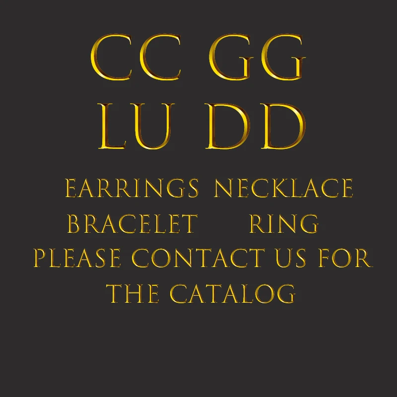 

Hot Selling Fashion Famous Brands Jewelry Luxury Stainless Steel Double Cc Dd Inspired Designer New Style Cc Earrings
