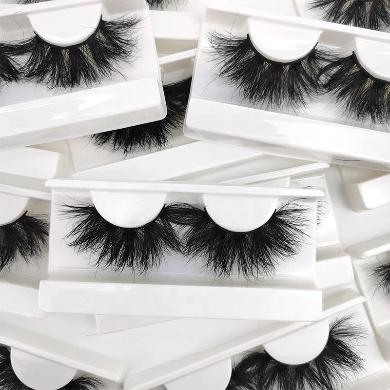 

Custom logo diamond box/flip box /starry box wholesale price 3D 5D 22mm 25mm fluffy mink lashes, Natural black