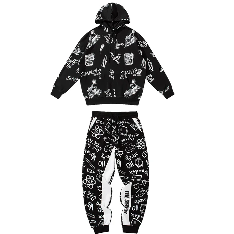 

Custom All Over print Casual pullover tracksuit men's tracksuit suit, Picture color