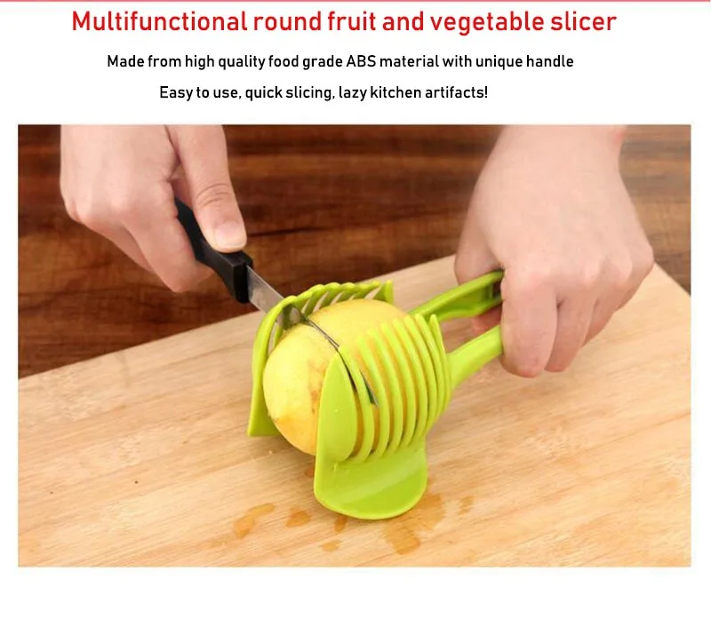 Handheld Tomato Slicer Bread Clip Fruit And Vegetable Cut Creative Gadget 