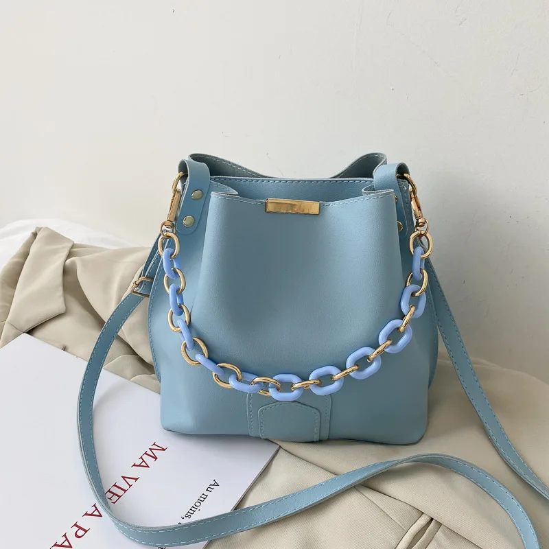 

2021 New Korean Bag Lady Small Square Bag Tide Lock Buckle Elegance Handbag