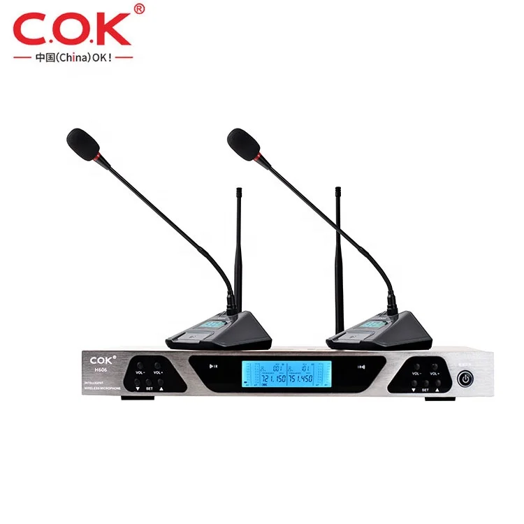 

Dual VHF Microphone Wireless Speech Conference Microphone