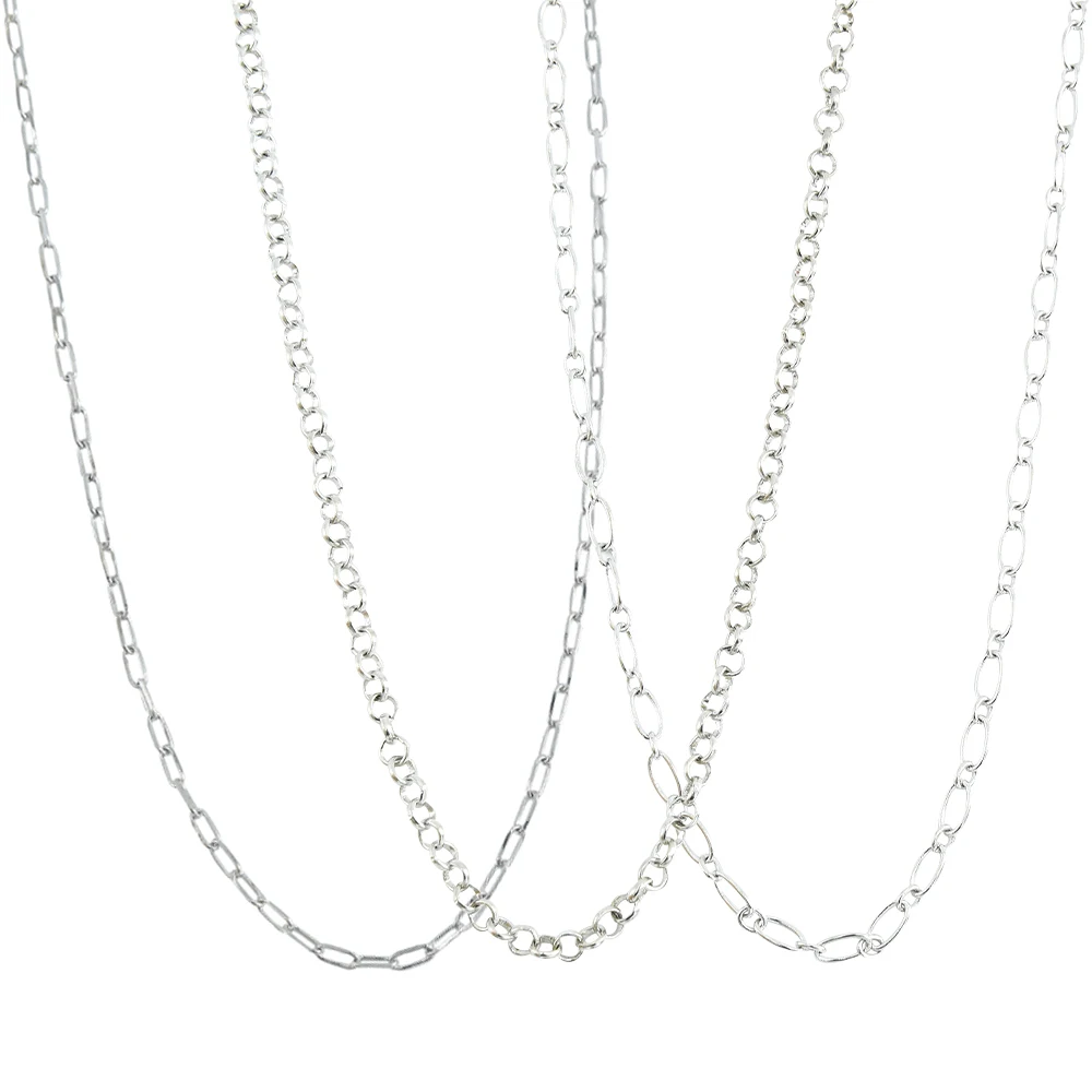 

Veijer Classic 3pc/set Women Necklace Necklace Silver cuban chain necklace