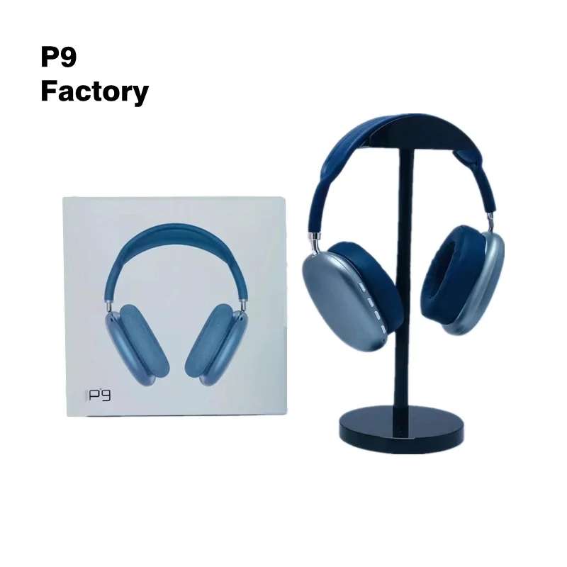 

2021 HOT Factory P9 Max Wireless Headphone with Mic Manufacturers deep bass noise cancellations Cheap BT Earphone For Smartphone