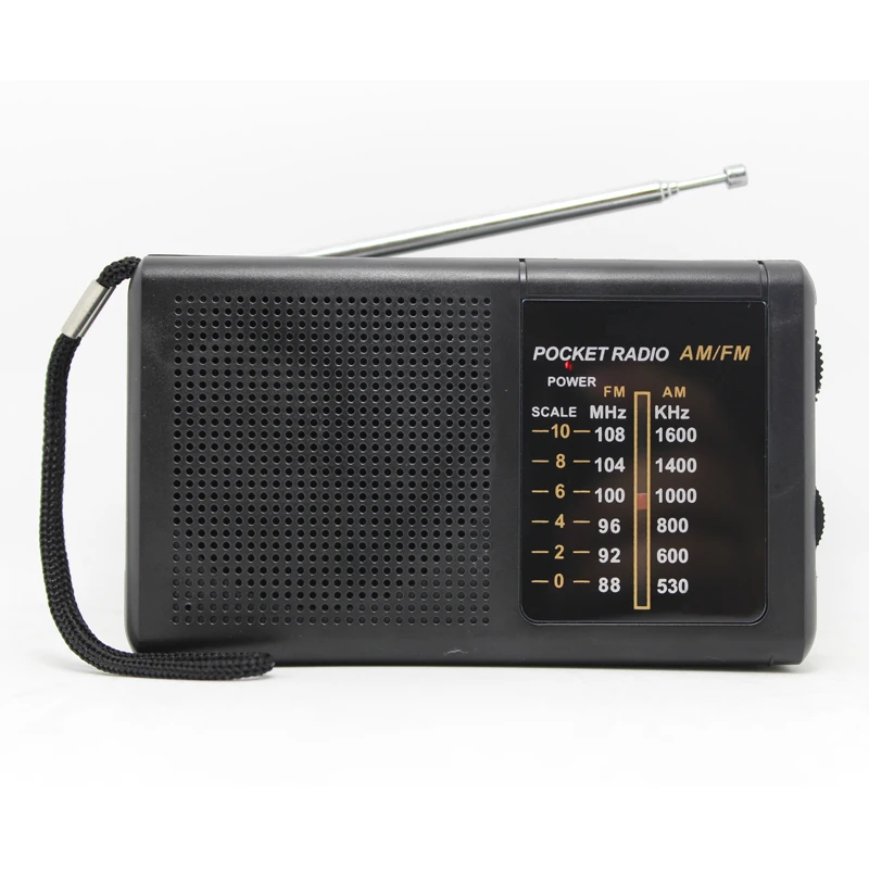 

Handheld portable mini pocket AM/FM/SW 3-BAND Pocket Radio with Strip