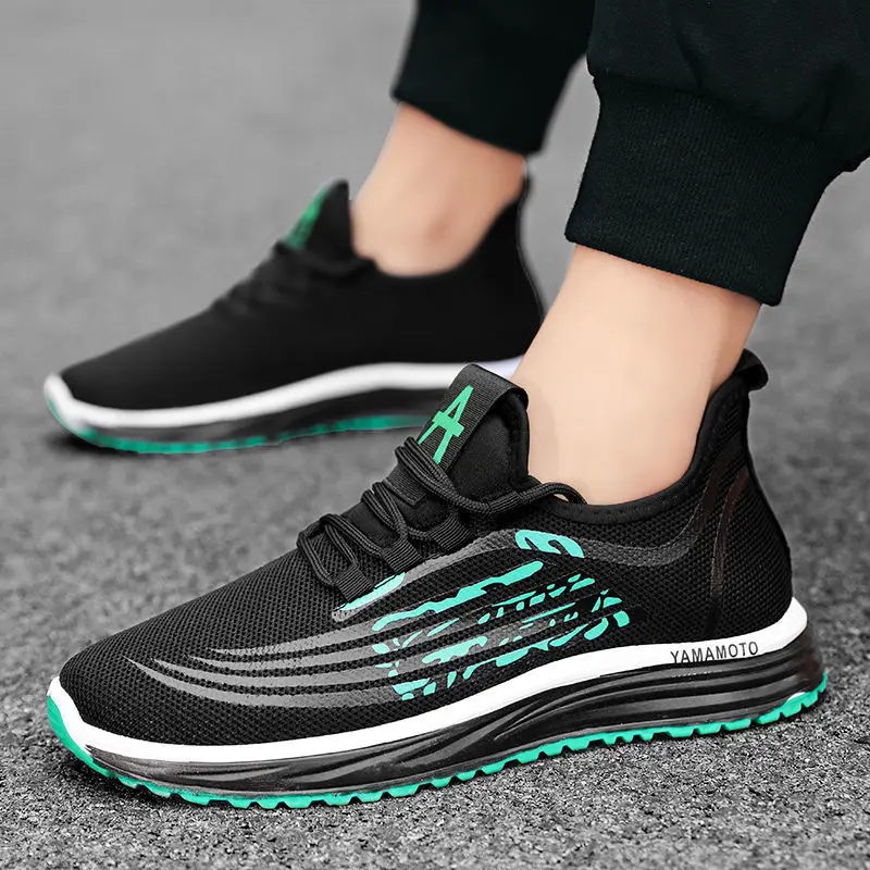 

Logo Custom Men Sneakers Comfortable Flat Sole Sport Running Shoes, 2 colors