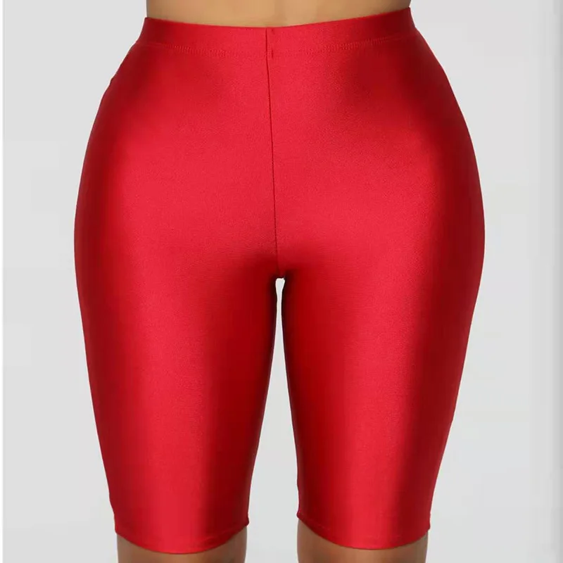 Women New Fashion Trend bike Shorts Fluorescent Color Spandex Elastic Waist Sexy Bodycon Summer Tights