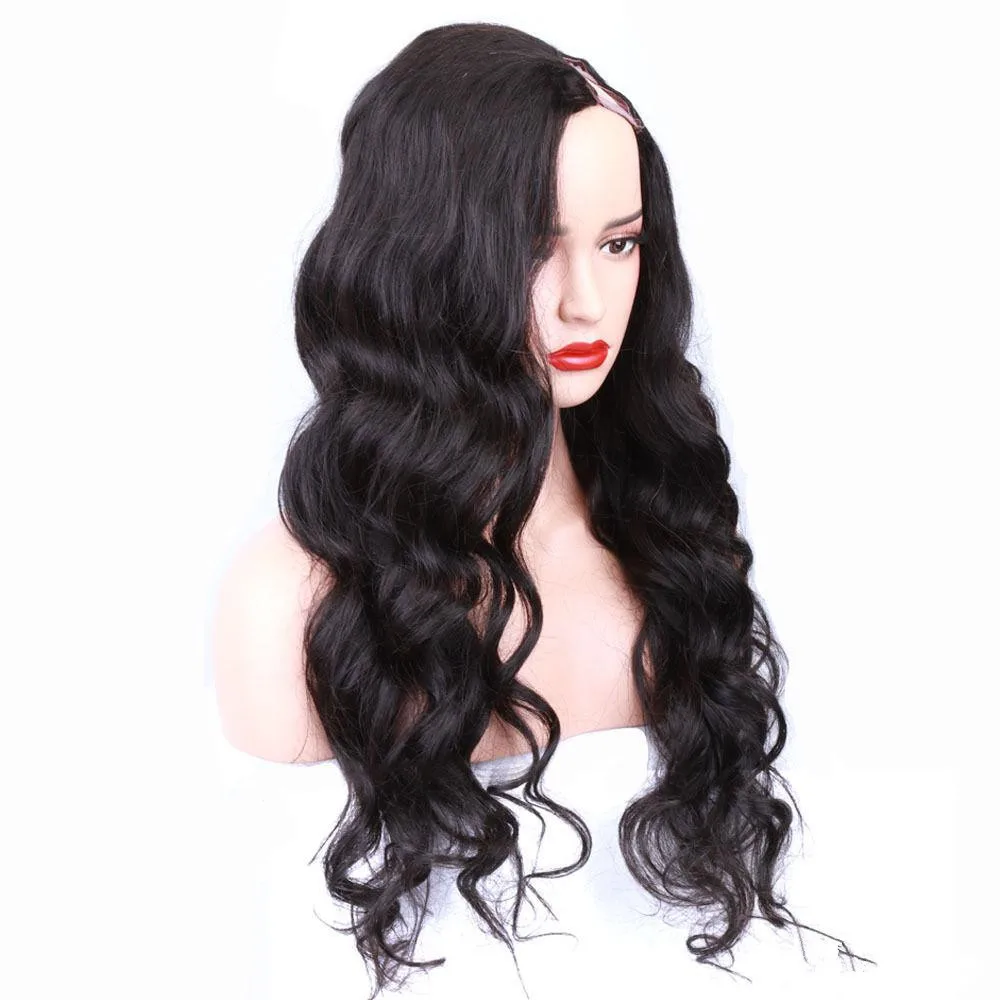 

U Part Wig Human Hair Body Wave Wigs for Women 180% Half Wig 2x4 U Shape Brazilian Remy Human Hair Extension