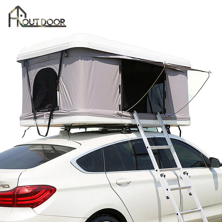 

CRT003 hard shell roof top tent outdoor camping waterproof easy to set up foldable 4wd suv auto car tent 1-2 person
