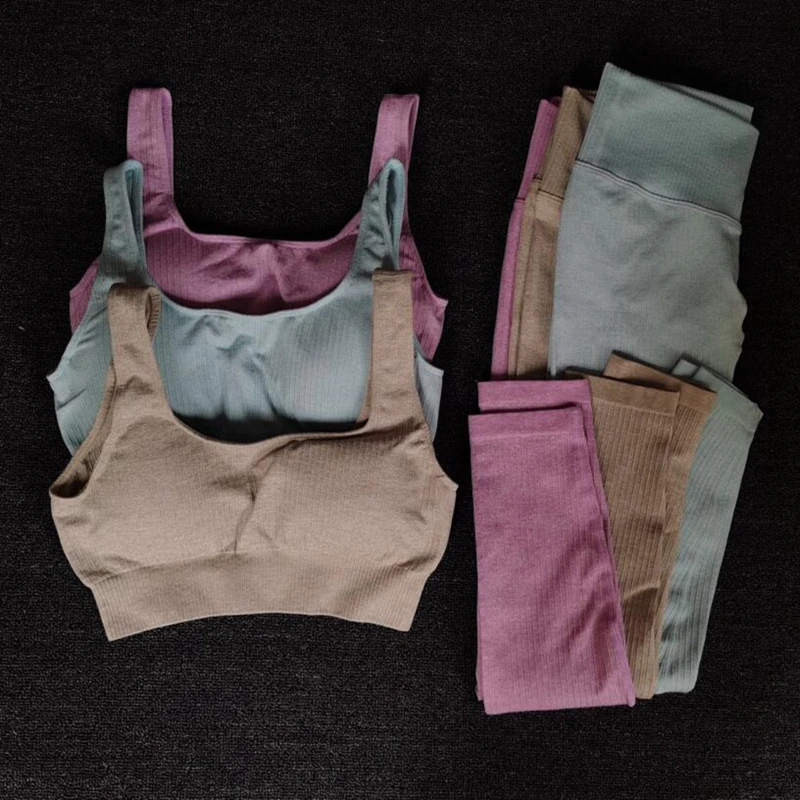 

Women's Tummy Control Knitting Seamless Quick Dry Training Workout Fitness Active Yoga Suit