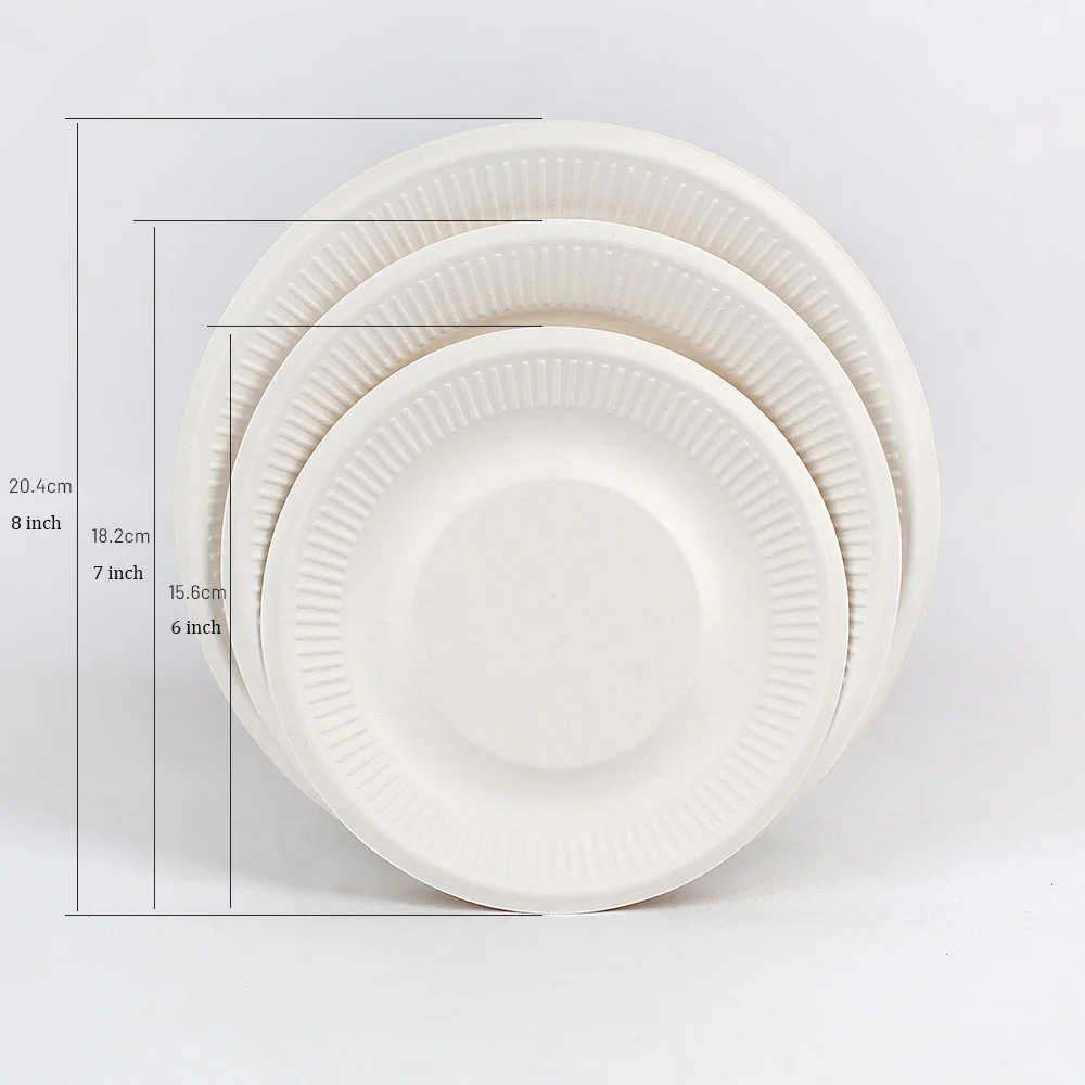 

Disposable Bagasse Sugarcane Paper Plates