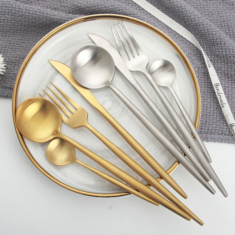 

high quality goa flatware cutipol 18/10 stainless steel cutlery set dinner spoon table fork knife tea spoon cutipol flatware, Silver/gold/rose gold/black/colorful/white/pink/red/green