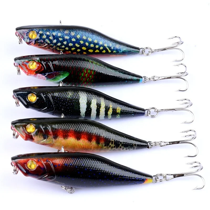 

7.5G/7.5cm Artificial Bait Hard Plopper Lure Topwater Fishing Lures