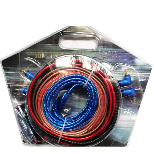 Calibre AWG 4 Kit amplificador de coche conecta 2 Amp Sub Woofer Completo Cableado Completo Kit