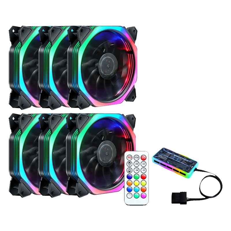 

In stock Gaming liquid cooler pc cooling fan rgb case fan, Multi-color