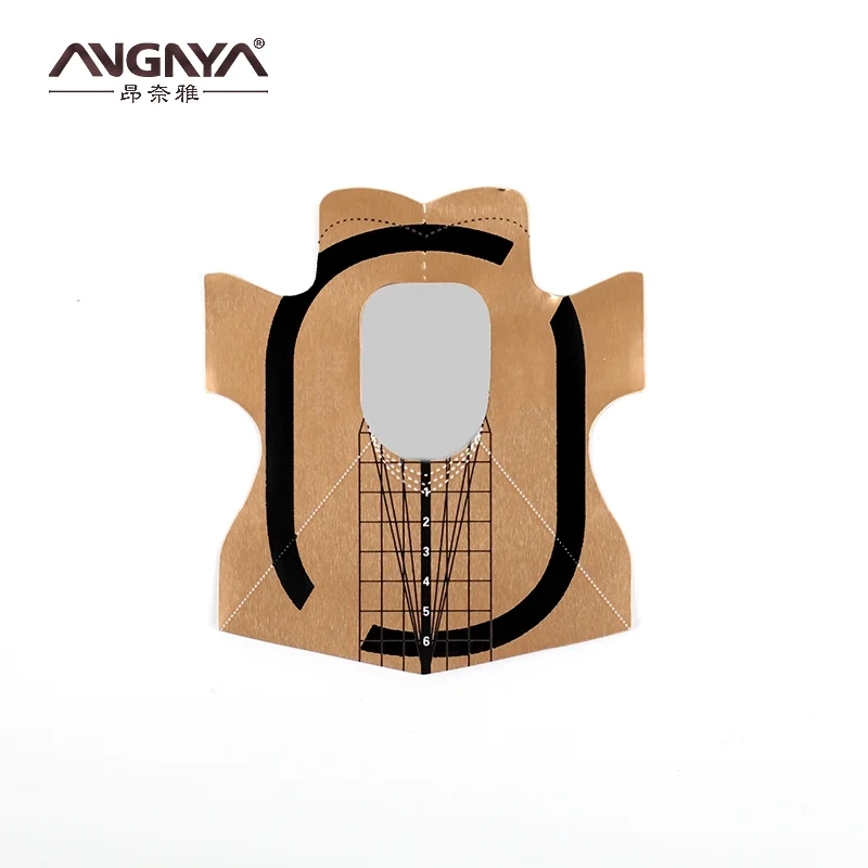 

ANGNYA Crystal Beauty 500PCS OEM Rose Gold Nail Form Extension Manufacture Aluminum Acrylic UV gel Butterfly Nail Art form