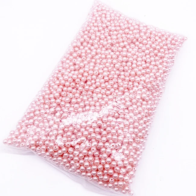 

2020 Wholesale Manufacture Various Color Plastic Round Pearl Beads For Jewelry Making Materials