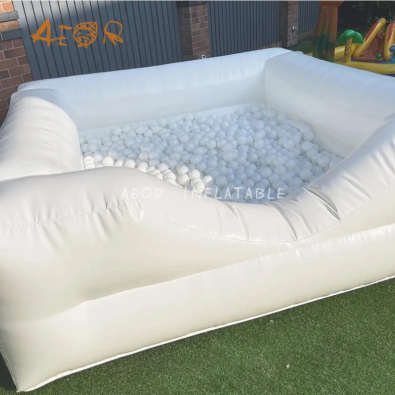 

Outdoor kids adults white bounce house with inflatable ball pool inflatable wedding bouncer ball pits