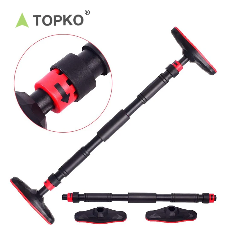 

TOPKO fitness equipment home adjustable wall doorway door pull up bar, Black or customized