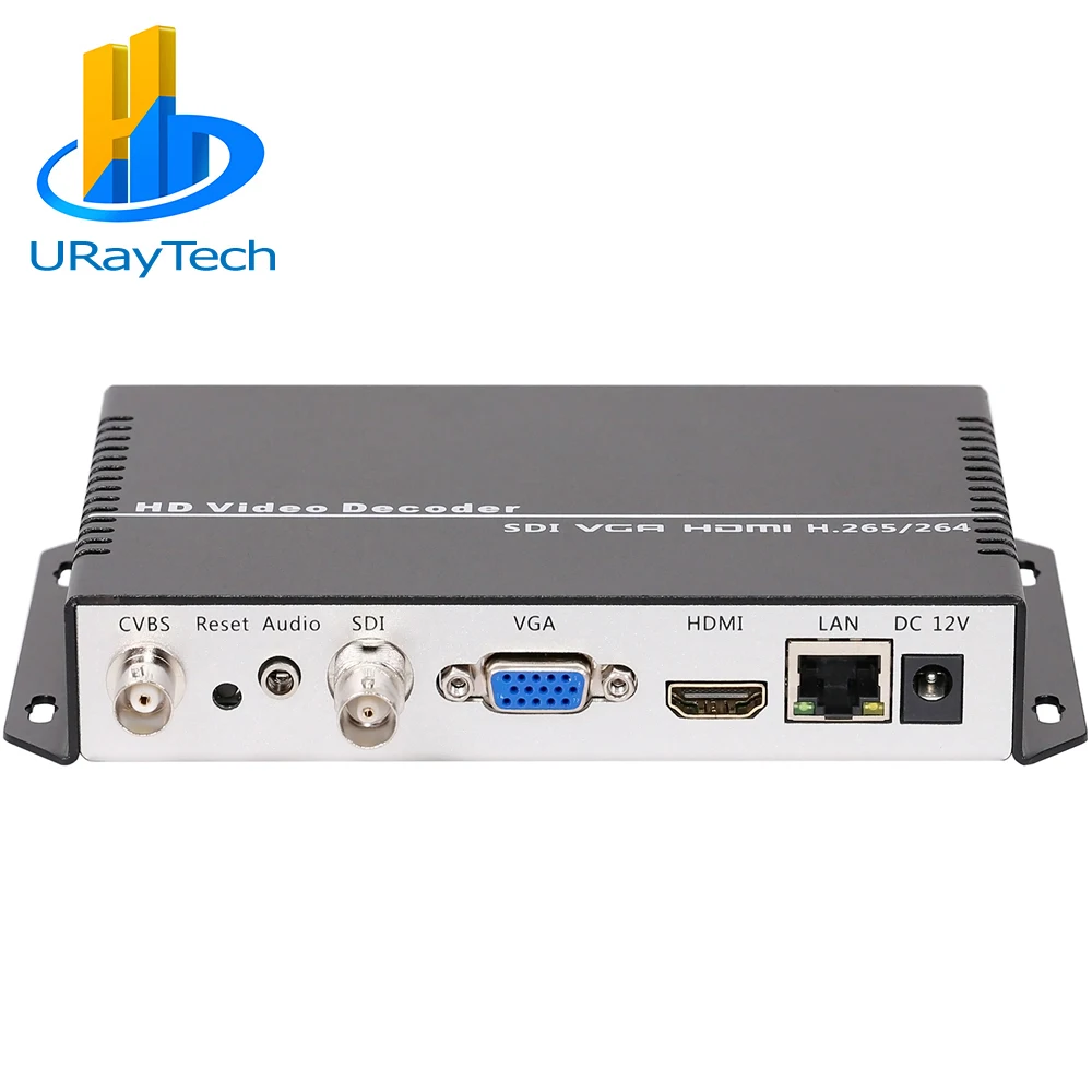 

URay Tech H.265 H.264 4K SRT RTSP RTMP ONVIF IP To HDMI SDI VGA CVBS Stereo Audio HD Iptv Video Decoder