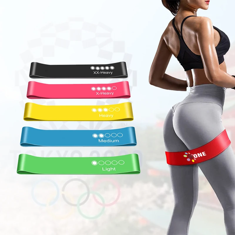 

A One Factory Wholesale Competitive Price Fitness Bungee Elastic Hip Resistance De bands Gym Equipment Custom Logo, Green/blue/yellow/red/black