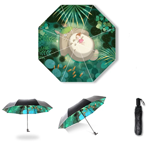 

Wholesale Totoro Happy Rain Citizen Designer Umbrella Material 3 Fold