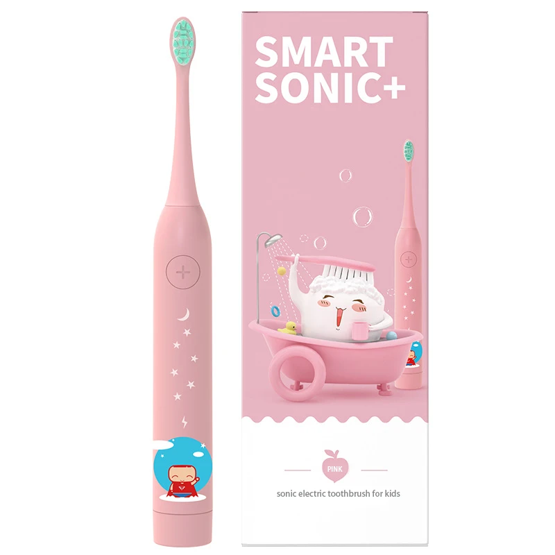 
New Kids Sonic Electric Toothbrush With Wireless Charging Led Light Remind 