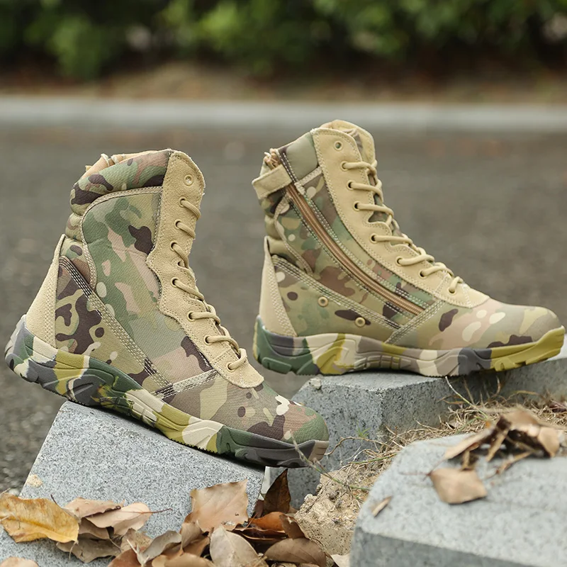 

Desert boots tactical 2021 New Style Army Military Combat Boots, Black, khaki
