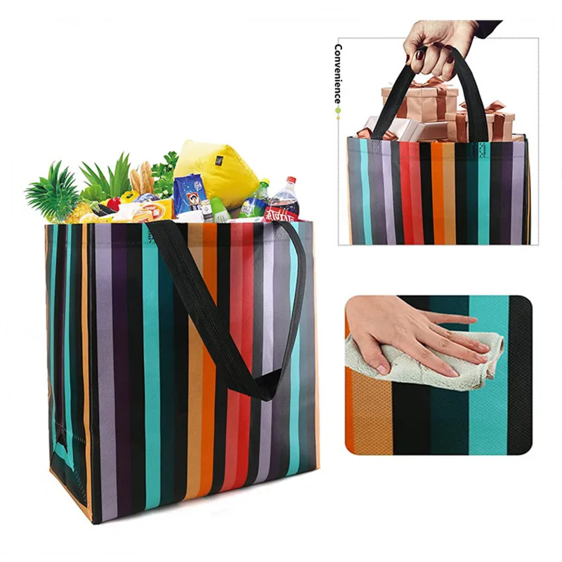 

Grocery Bags X-large 100% Non woven Shopping Beach Cloth Tote Biodegradable,Foldable And Eco Friendly Bag, Blue/red/black/white/green/yellow/customized color