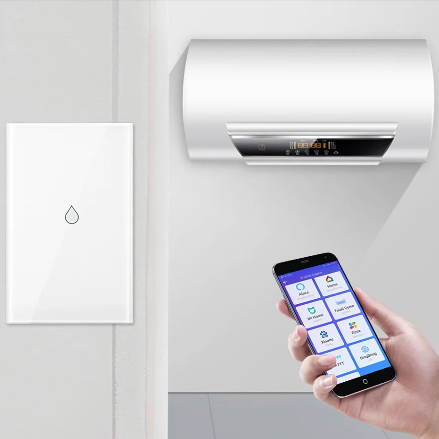 Heater Smart Wifi Switch Horizontal Compatible with Alexa and Google Home US 20A 3000W WiFi Boiler Touch Switch - ANKUX.COM