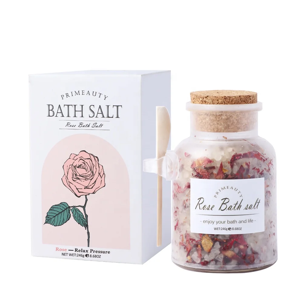 

Wholesale Spa Rose Sea Soak Lavender Relaxing Himalayan Pink Epsom Salt Natural Private Label Organic Flower Rose Bath Salt