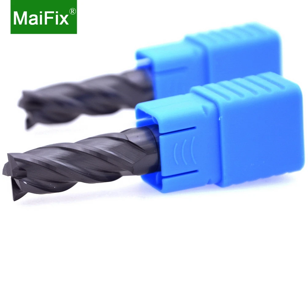 

Maifix 1PCS 4 Flute HRC50 Tungsten Carbide Flat End Mill Stainless Steel Coating Metal Working Milling Cutter