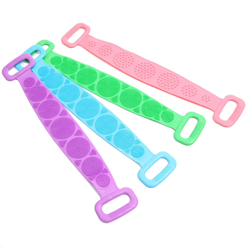 

Silicone Body Back Scrubber for Shower, Silicone Bath Body Brush, Easy to Deep Clean Invigorate Skin Suitable for use at home, Purple/green/pink/blue
